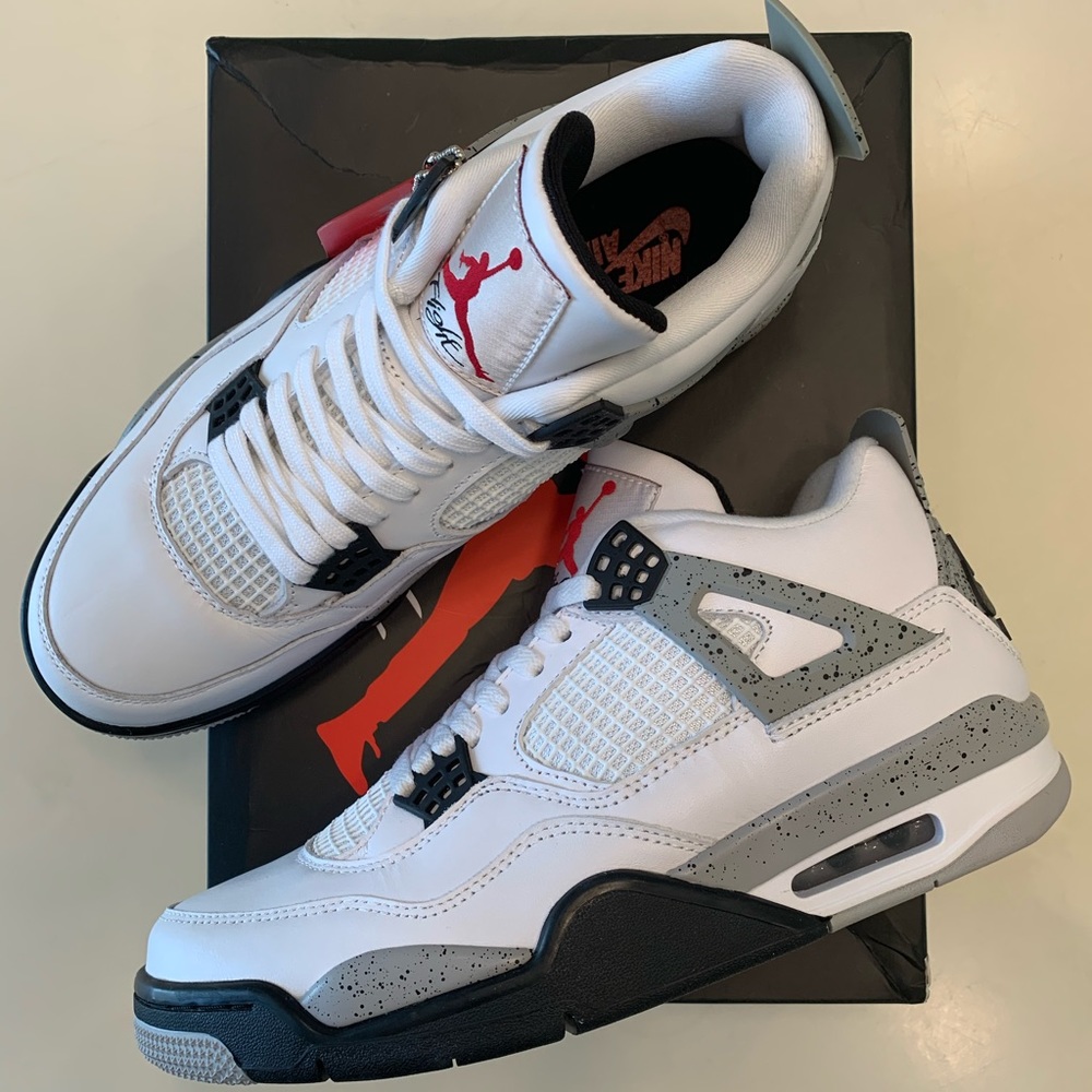 Air Jordan 4 Retro White Cement Men’s Size 9.5